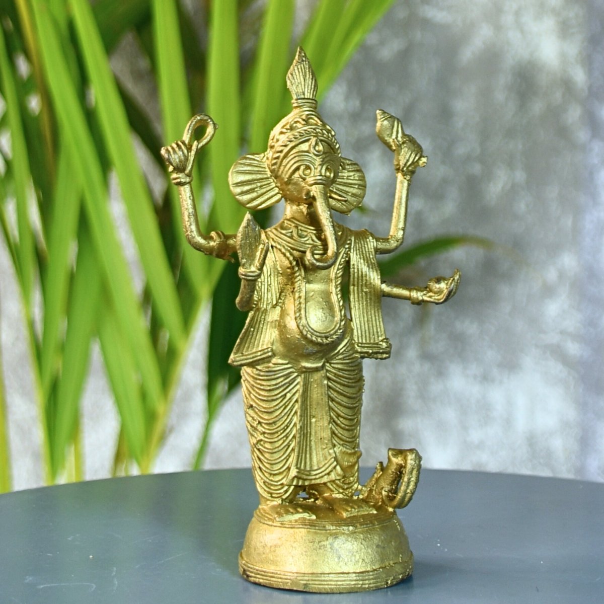 Dokra Ganesh: Brass Tabletop Masterpiece for Unique Home Decor - Dhokra - Sowpeace - Dhokra tabletop - Dokra