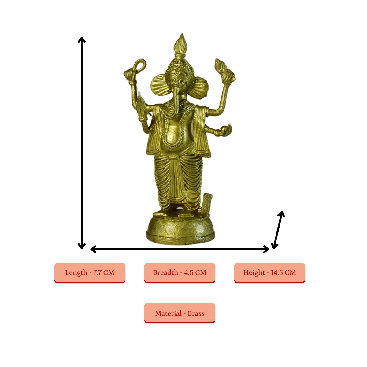 Dokra Ganesh: Brass Tabletop Masterpiece for Unique Home Decor - Dhokra - Sowpeace - Dhokra tabletop - Dokra