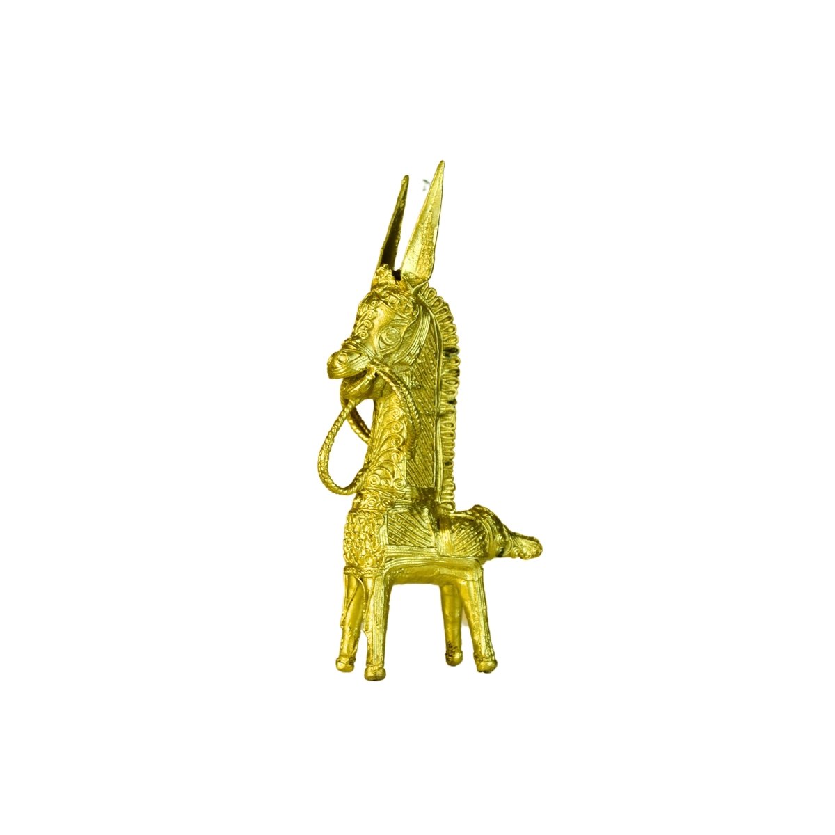 Dokra Horse: Brass Tabletop Decor Masterpiece - Dhokra - Sowpeace - Animal - Dhokra tabletop
