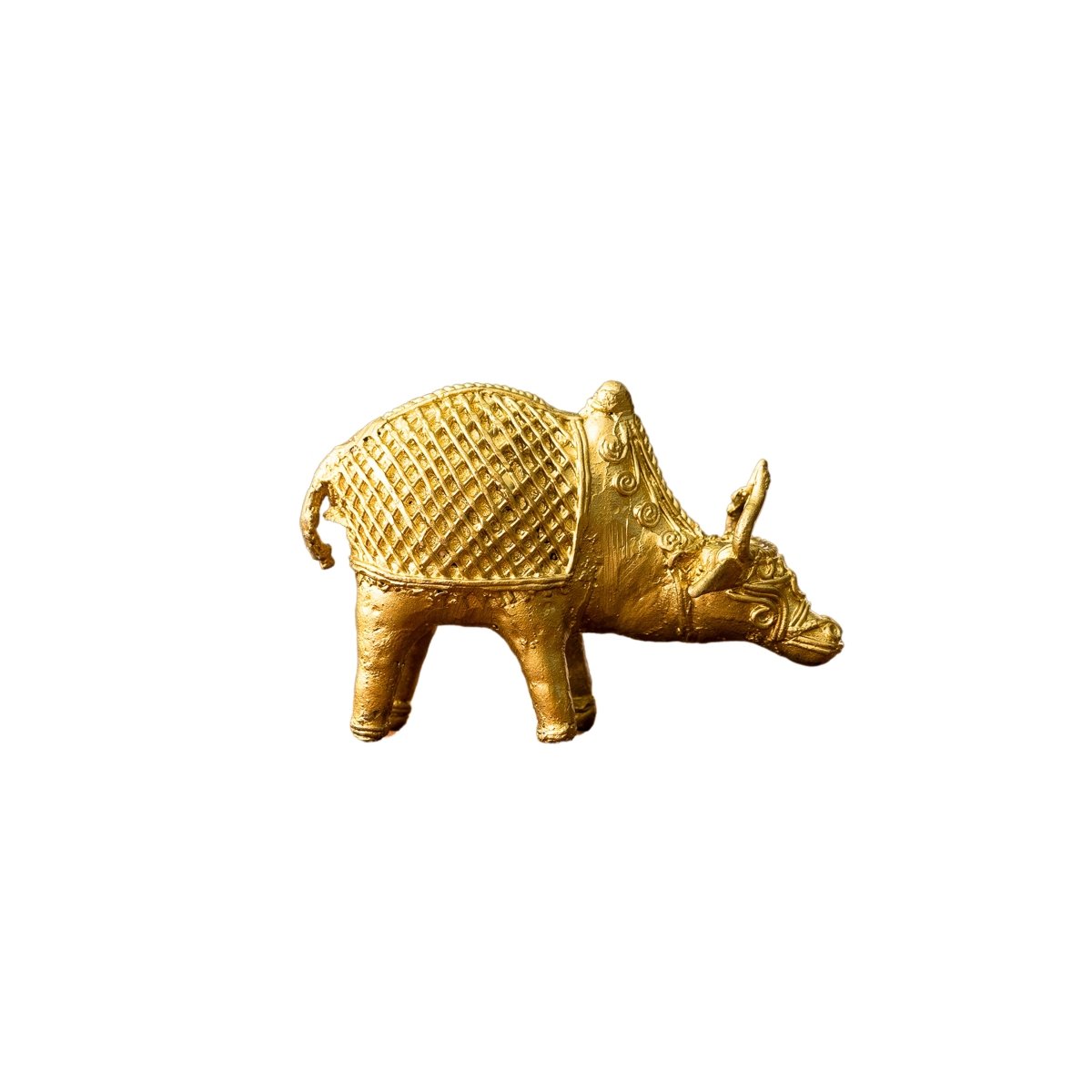 Dokra Ox: Brass Tabletop Masterpiece for Unique Home Decor - Dhokra - Sowpeace - Animal - Dhokra tabletop