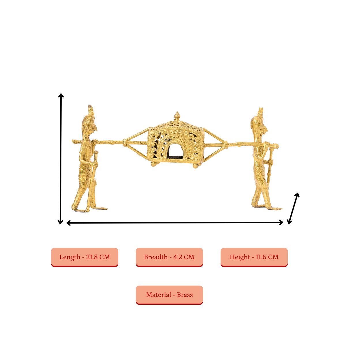 Dokra Palki: Brass Tabletop Elegance Decor - Dhokra - Sowpeace - Dokra - New Arrivals