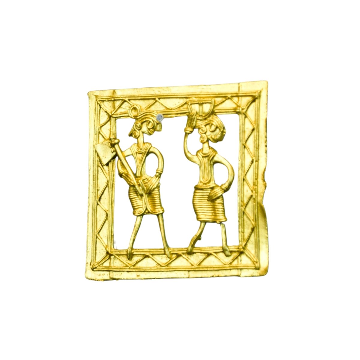 Dokra Squareplate: Artisan Brass Tabletop Elegance - Dhokra - Sowpeace - Dokra - New Arrivals