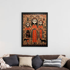 Empowering Generations: Sowpeace Handcrafted Wall Decor – Premium Indian-Inspired Canvas Art for Elegant Home Decoration - Additional View