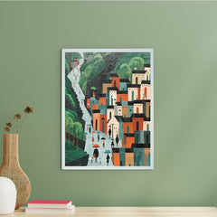 Sowpeace's Handcrafted Nordic Rainy Day Hills Canvas Art – Premium Indian-Inspired Wall Print for Elegant Modern Home Decor - Additional View