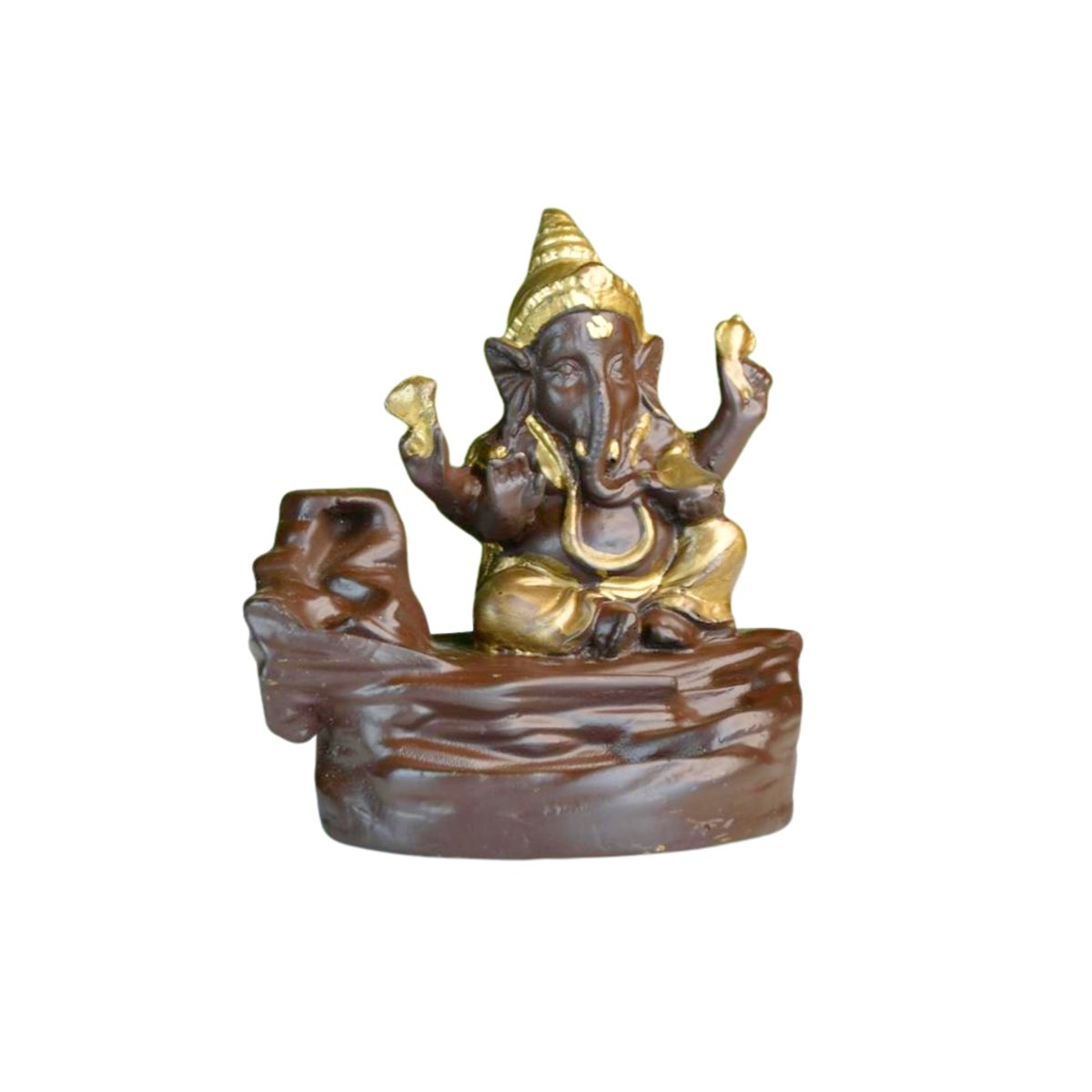 Golden Ganesh Resin Tabletop Decor by Sowpeace - Unique Home Showpiece - Decor - Sowpeace - 