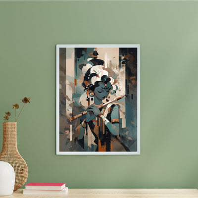 Sowpeace's Handcrafted Lord Krishna Abstract Wall Art