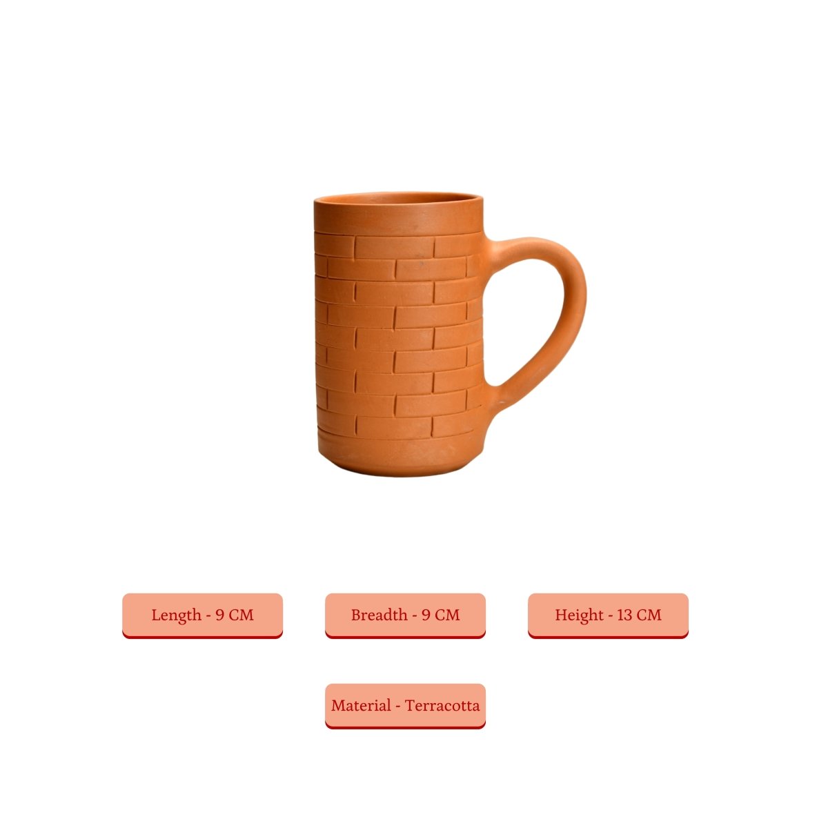 Large Unglazed Mocktail Cup: Versatile Elegance for Home and Kitchen Decor - Utensils - Sowpeace - New Arrivals - Terracotta beer mug