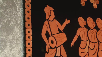 Terracotta Tribal Dance: Artisan Home Decor Elegance and Culture
