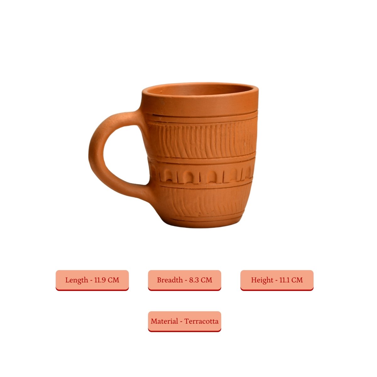 Rustic Terracotta Coffee Mug: Home Decor & Kitchen Delight - Utensils - Sowpeace - New Arrivals - Terracotta Coffee mug