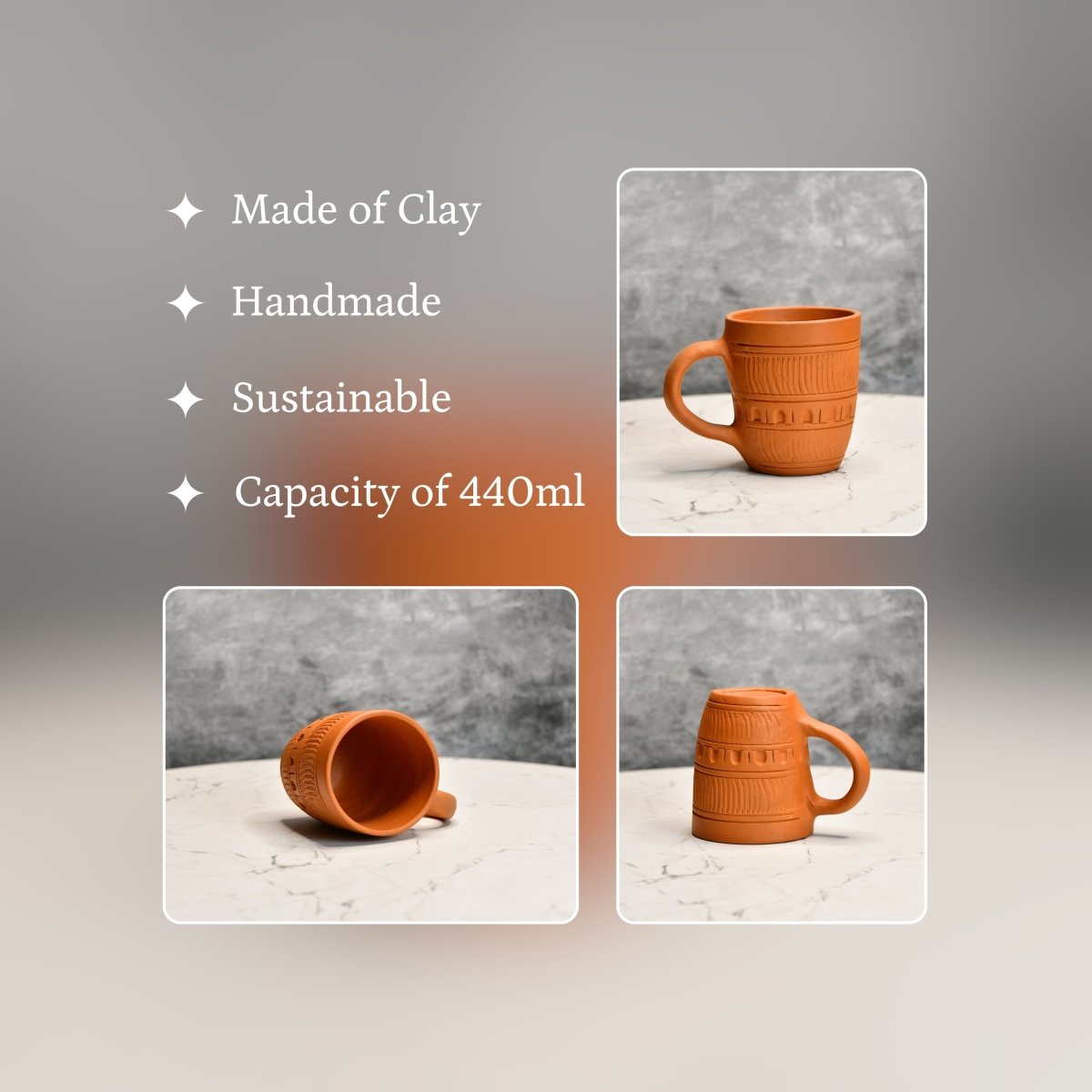 Rustic Terracotta Coffee Mug: Home Decor & Kitchen Delight - Utensils - Sowpeace - New Arrivals - Terracotta Coffee mug
