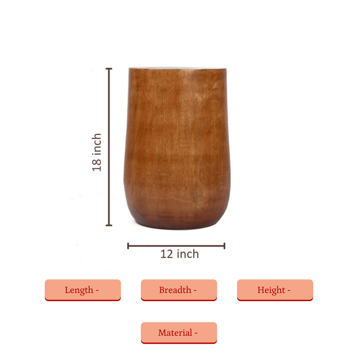 Sowpeace Acacia Wood Artisan Sitting Stool - Stool - Sowpeace - Stool - 