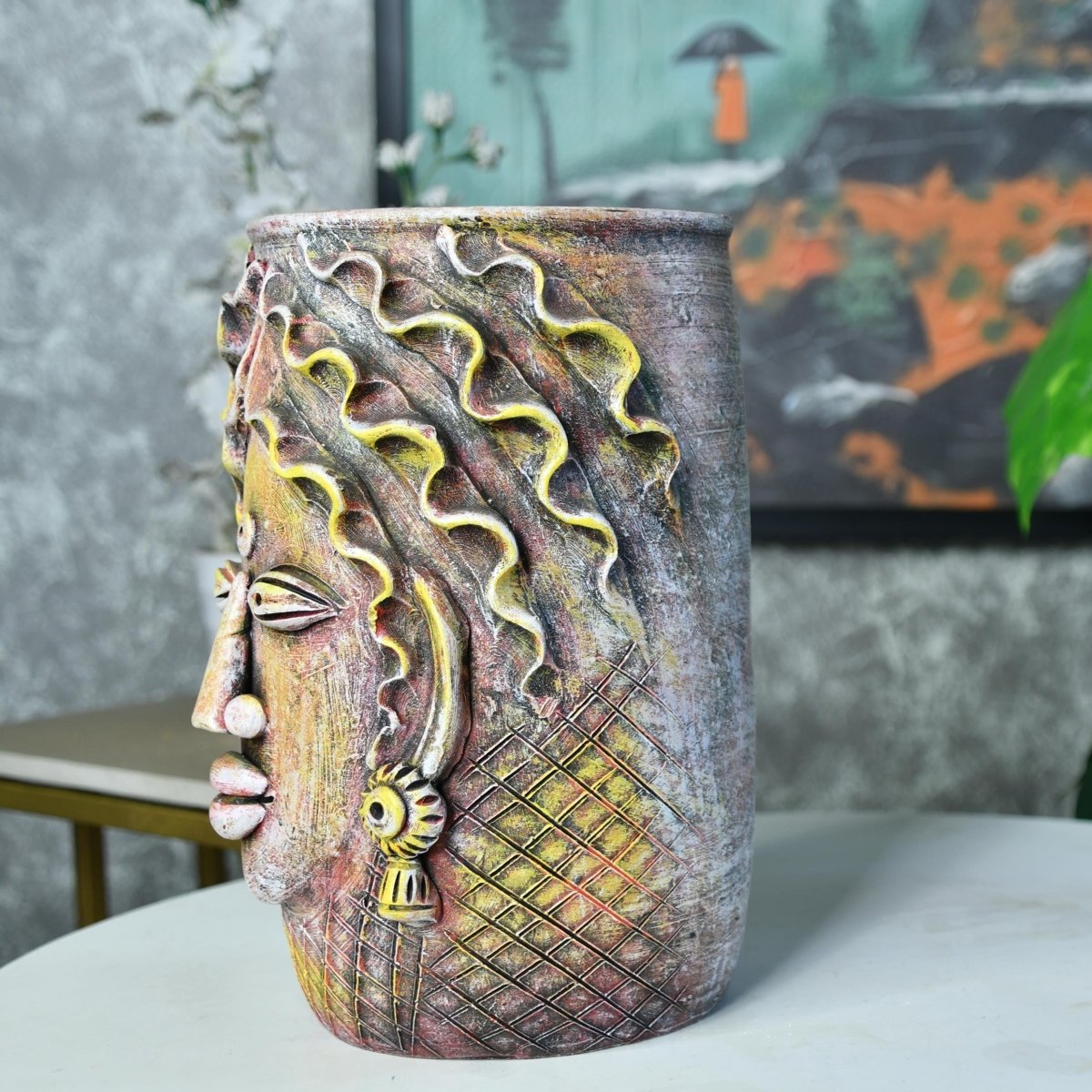 Sowpeace Artisan Big Female Vase Tabletop Decor - terracotta tabletop - Sowpeace - Flower Vase - Terracotta