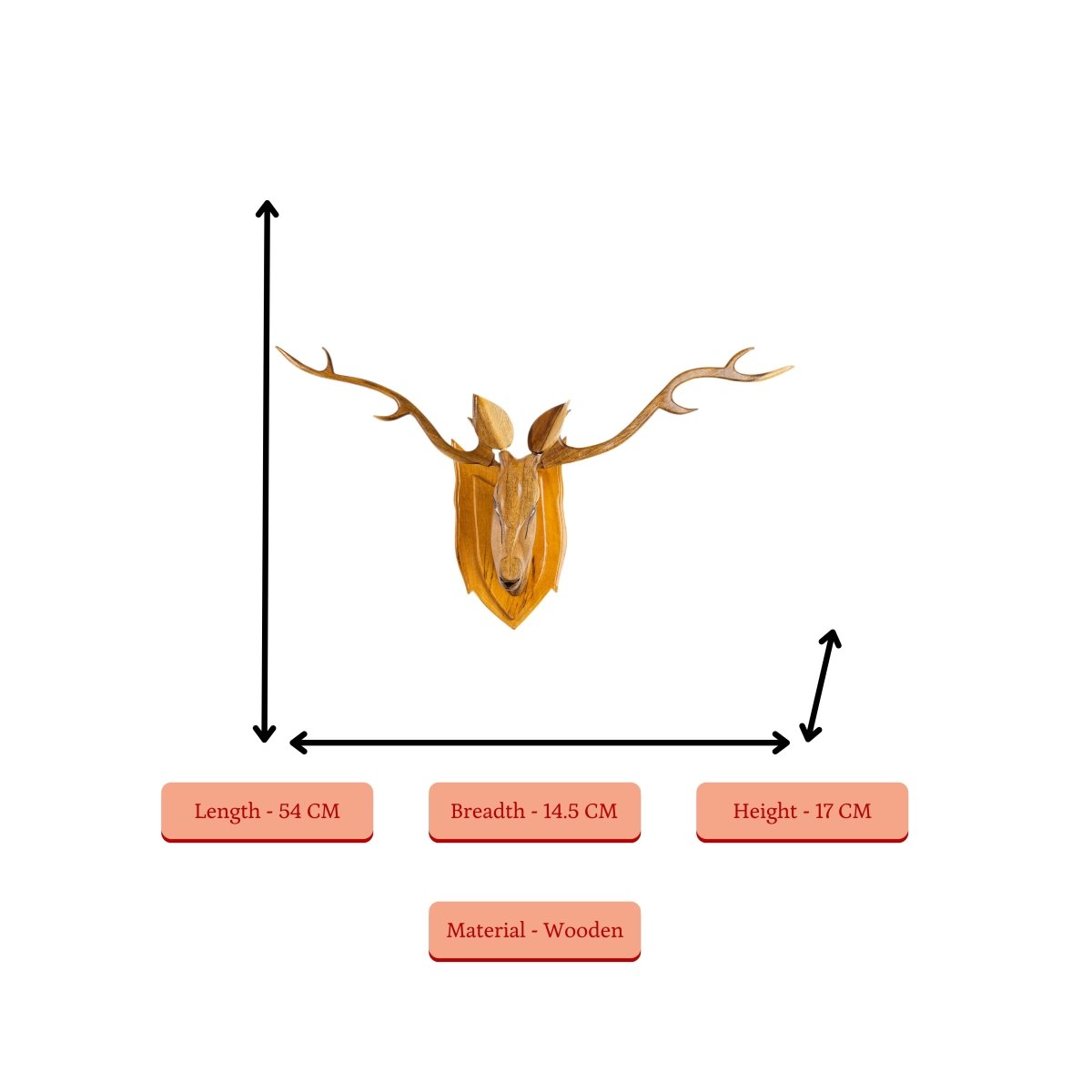 Sowpeace Artisan Wooden Deer Head: Exquisite Home Decor - Wall Decor - Sowpeace - Animal - New Arrivals