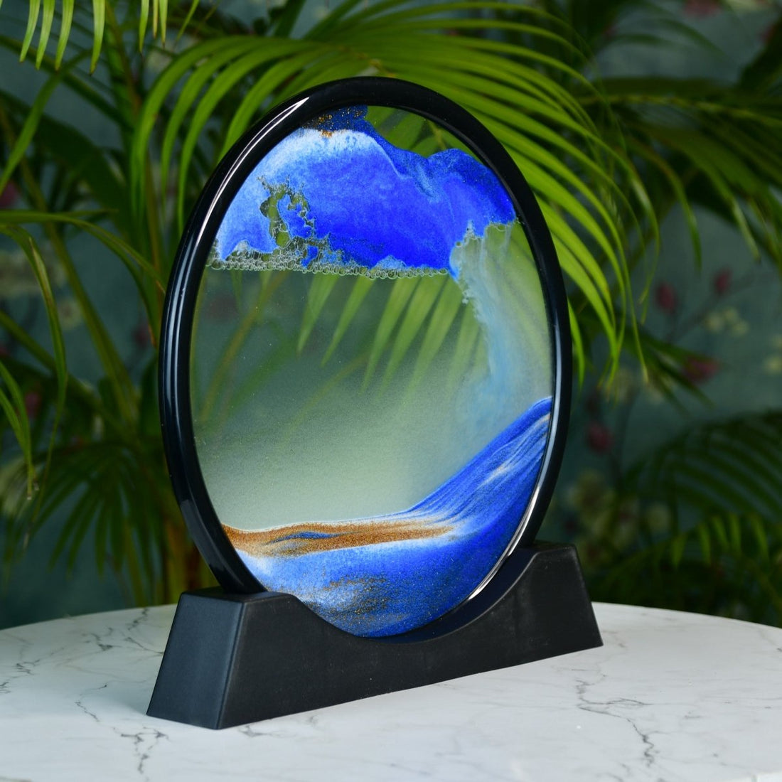 Sowpeace Circular Glass Sand Art – Elegant Moving Sand Sculpture for Trendy Home Decor & Gifts - Decor - Sowpeace - 