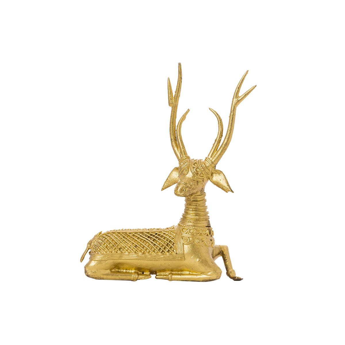 Sowpeace Dhokra Deer Sitting - Dhokra - Sowpeace - Animal - Dhokra tabletop