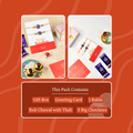 Sowpeace Exquisite Evil Eye Rakhi Pack of 2 with Roli Chawal and Greeting card combo for Raksha Bandhan and Gifting - Sowpeace - 