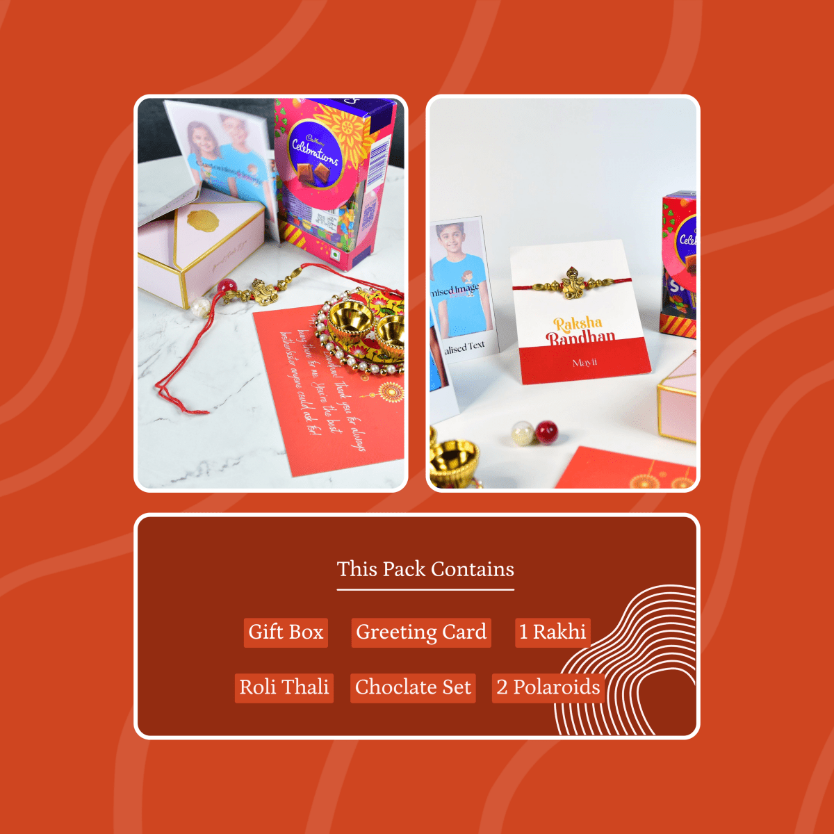 Sowpeace Exquisite Golden Ganesha Rakhi Pack of 1 with Roli Chawal and Greeting card combo for Raksha Bandhan and Gifting - Sowpeace - 