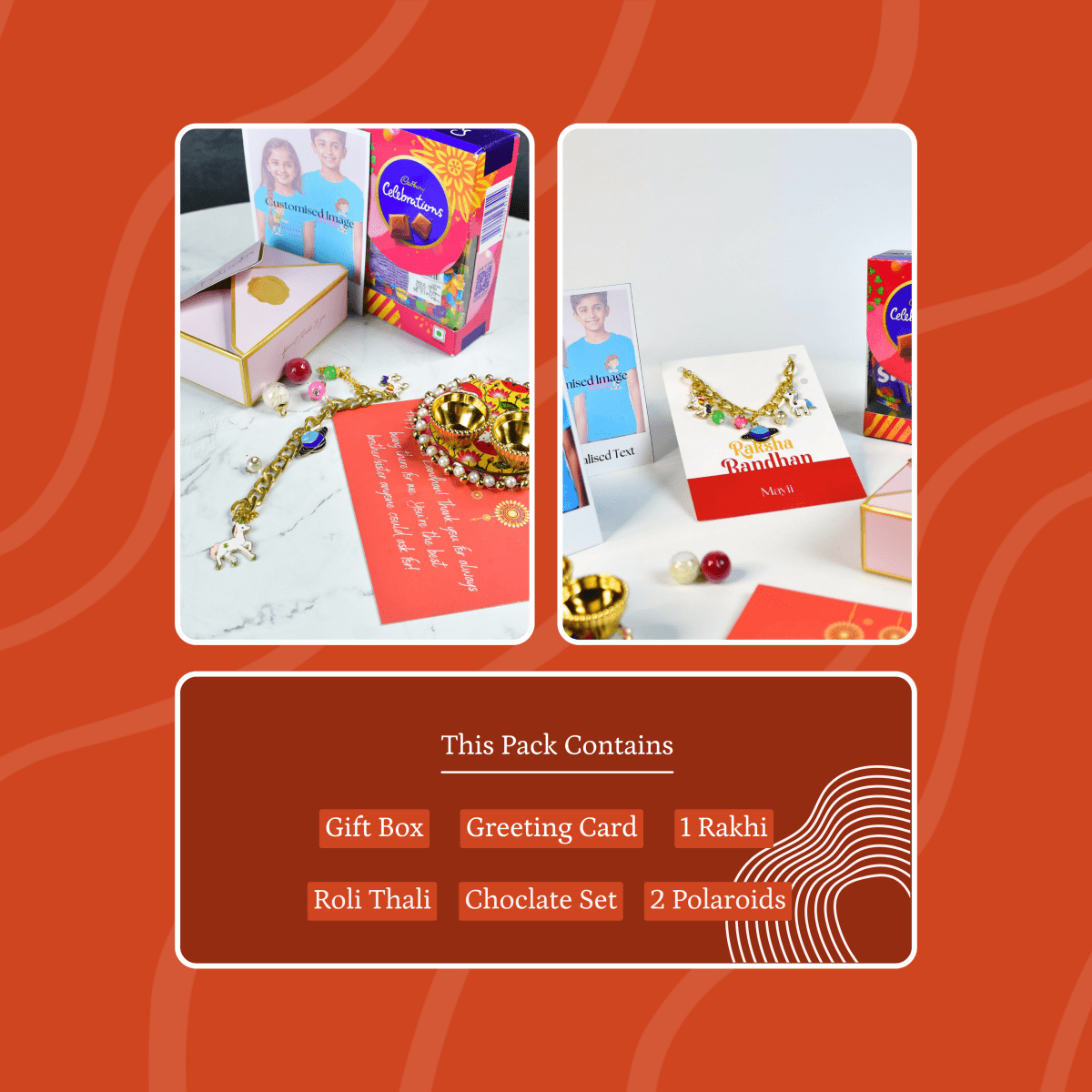 Sowpeace Exquisite Metal Abstract Rakhi Pack of 1 with Roli Chawal and Greeting card combo for Raksha Bandhan and Gifting - Sowpeace - 