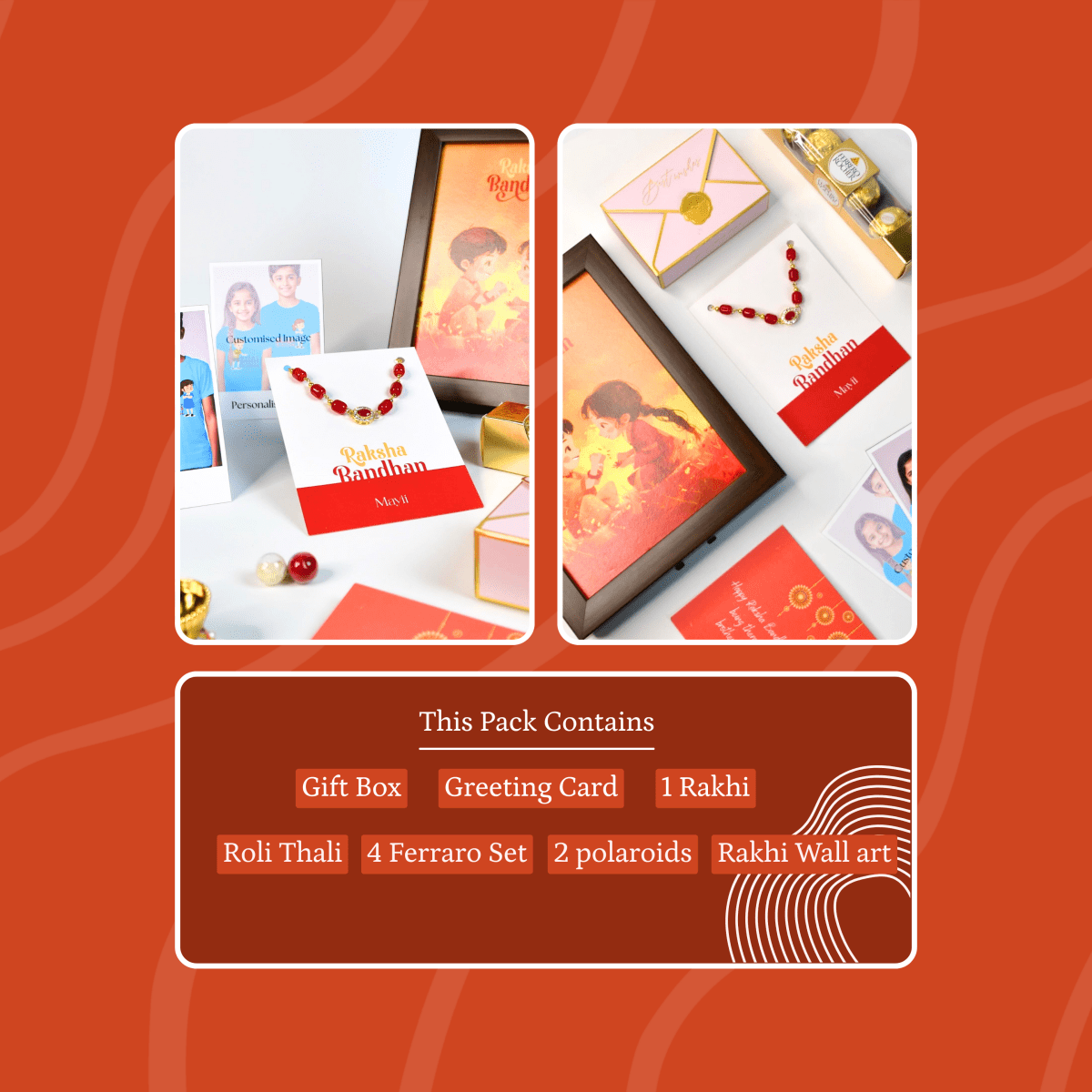 Sowpeace Exquisite Red Beads Rakhi Pack of 1 with Roli Chawal and Greeting card combo for Raksha Bandhan and Gifting