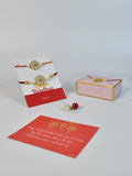Sowpeace Exquisite Red Centre Flower Rakhi Pack of 1 with Roli Chawal and Greeting card combo for Raksha Bandhan and Gifting - Rakhi - Sowpeace - Default Title - RAK - CRFL - HND - P1 - Sowpeace