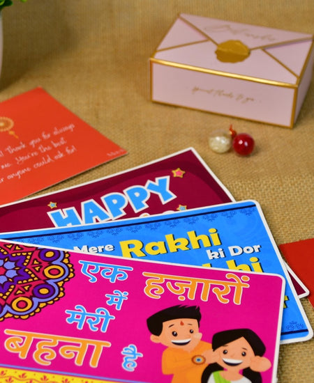 Sowpeace Exquisite Red Flower Rakhi Pack of 1 with Roli Chawal Thali, Chocolates, and Greeting card combo for Raksha Bandhan and Gifting