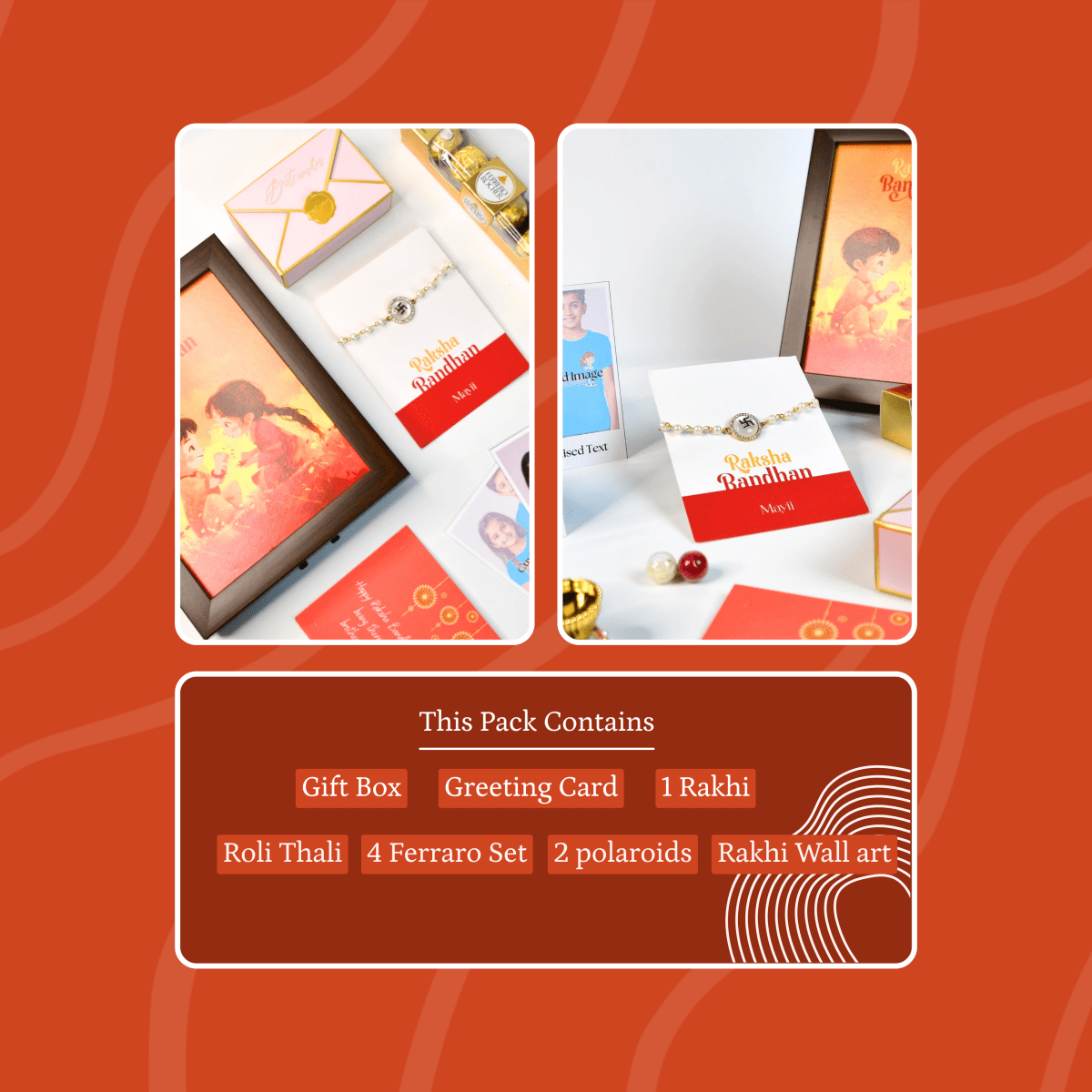Sowpeace Exquisite Swastik Rakhi Pack of 1 with Roli Chawal and Greeting card combo for Raksha Bandhan and Gifting - Sowpeace - 