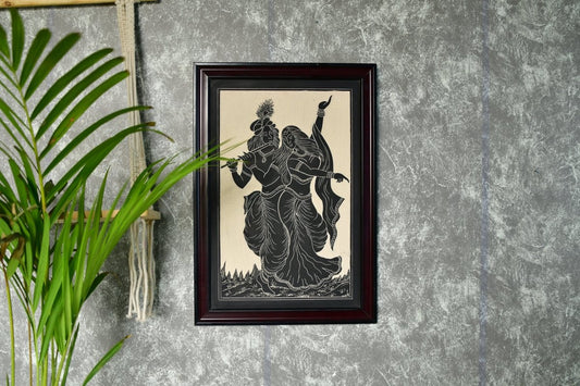 Sowpeace Hand-Carved Ceramic Radha Krishna Wall Décor --Sowpeace-Sowpeace Hand-Carved Ceramic Radha Krishna Wall Décor-Cerr-RKR-WD-Sowpeace