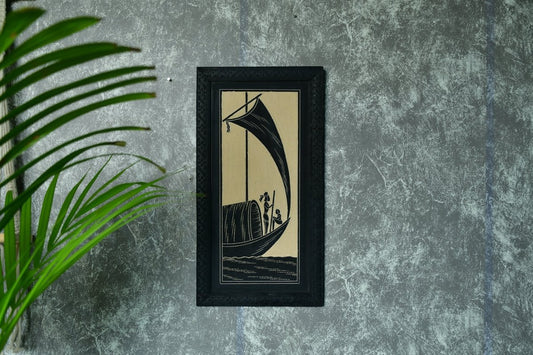 Sowpeace Hand carved ceramic sail boat wall art --Sowpeace-Sowpeace Hand carved ceramic sail boat wall art-Cerr-CSB-WDN-Sowpeace