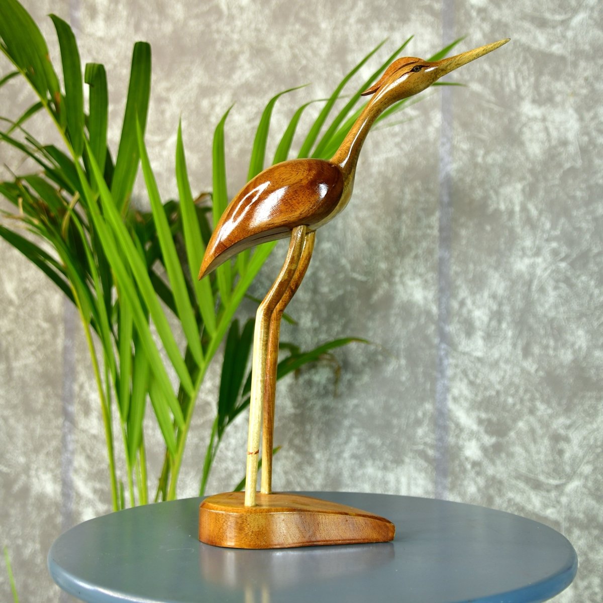 Sowpeace Hand-Carved Flamingo: Tropical Elegance on Your Tabletop