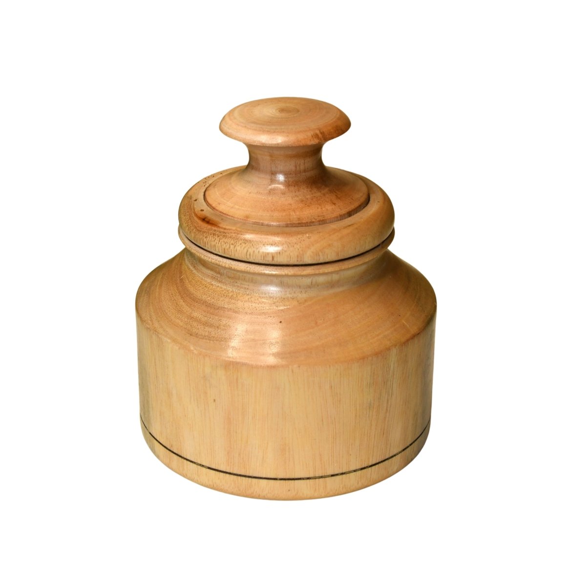Sowpeace Hand - Carved Lidded Jar: Rustic Charm & Organized Elegance - Tabletop - Sowpeace - New Arrivals - Storage jar
