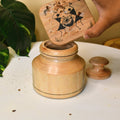 Sowpeace Hand - Carved Lidded Jar: Rustic Charm & Organized Elegance - Tabletop - Sowpeace - New Arrivals - Storage jar
