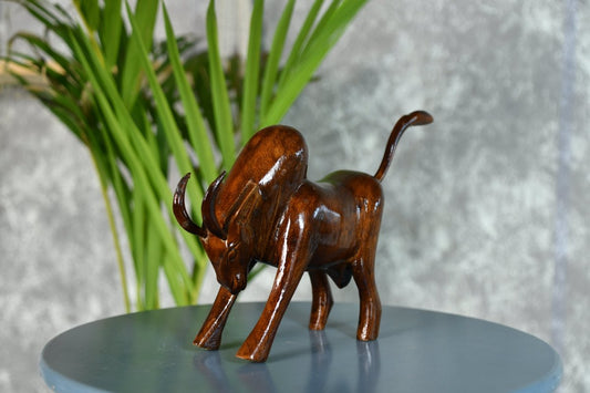 Sowpeace Handcarved wooden large bull: Artisan Home Decor -decor-Sowpeace-Sowpeace Handcarved wooden large bull: Artisan Home Decor-Wood-WDOXL-WDN-TT-Sowpeace
