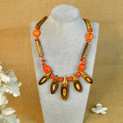 Sowpeace Handcrafted Bamboo Slice Necklace: Traditional Elegance Redefined