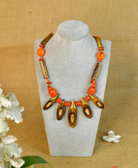 Sowpeace Handcrafted Bamboo Slice Necklace: Traditional Elegance Redefined