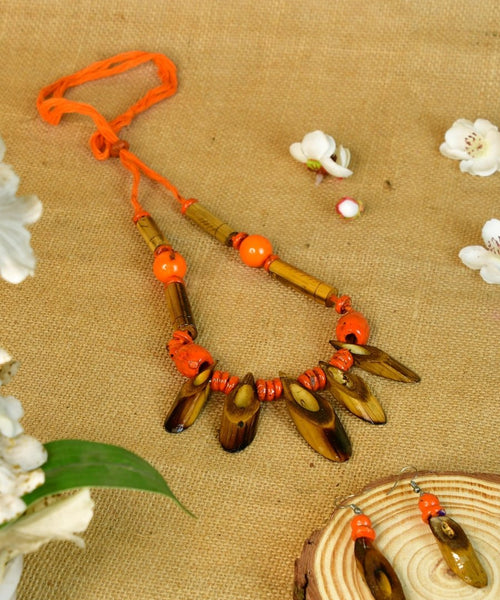 Sowpeace Handcrafted Bamboo Slice Necklace: Traditional Elegance Redefined
