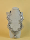 Sowpeace Handcrafted German Silver Necklace: Oxidized Floral Petal Design - Necklace - SOWPEACE - Sowpeace Handcrafted German Silver Necklace: Oxidized Floral Petal Design - Arti - Neck - GS - ARTGS - Sowpeace