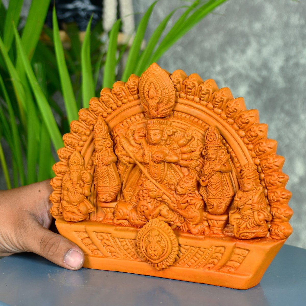 Sowpeace Handmade Terracotta Durga: Artisan Tabletop Decor - terracotta tabletop - Sowpeace - Diwali - New Arrivals