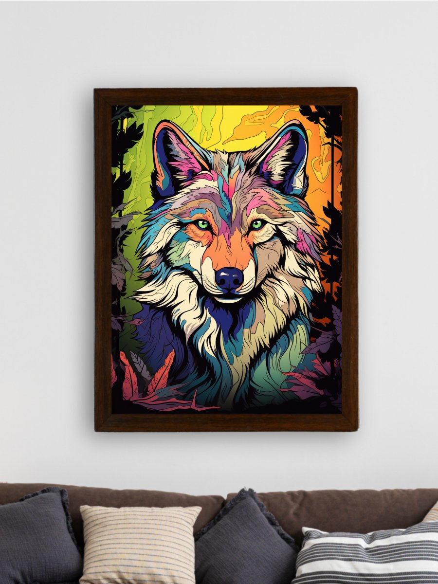 Sowpeace Harmony: Find Your Handcrafted Abstract Wolf – Premium Indian - Inspired Canvas Art for Contemporary Home Decoration - Wall painting - Chitran by sowpeace - Sowpeace Harmony: Find Your Handcrafted Abstract Wolf – Premium Indian - Inspired Canvas Art for Contemporary Home Decoration - Sowpeace