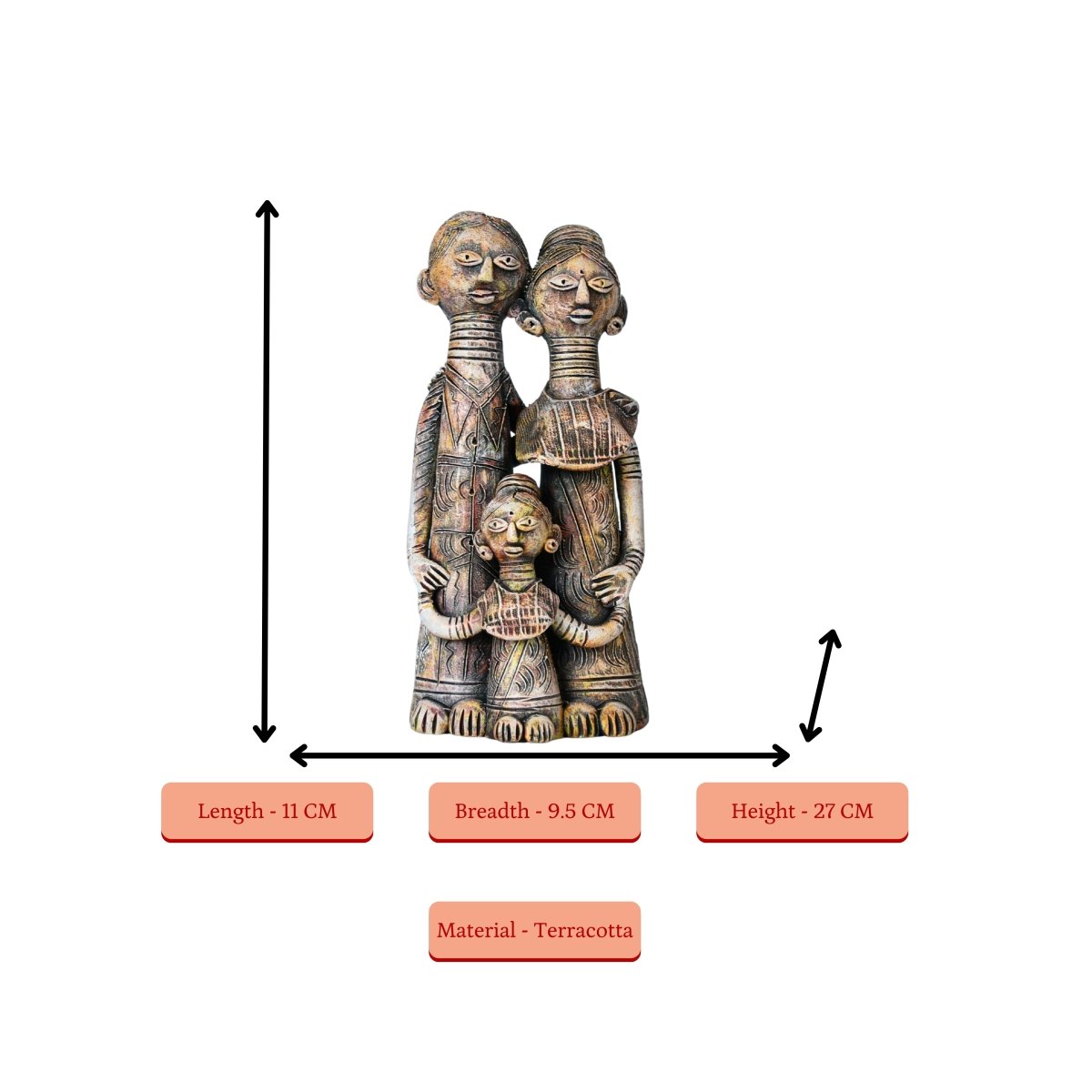 Sowpeace Kayan Family Terracotta Tabletop Decor - terracotta tabletop - Sowpeace - Terracotta - Terracotta decor