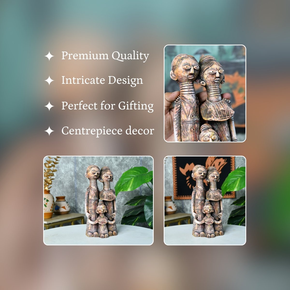 Sowpeace Kayan Family Terracotta Tabletop Decor - terracotta tabletop - Sowpeace - Terracotta - Terracotta decor
