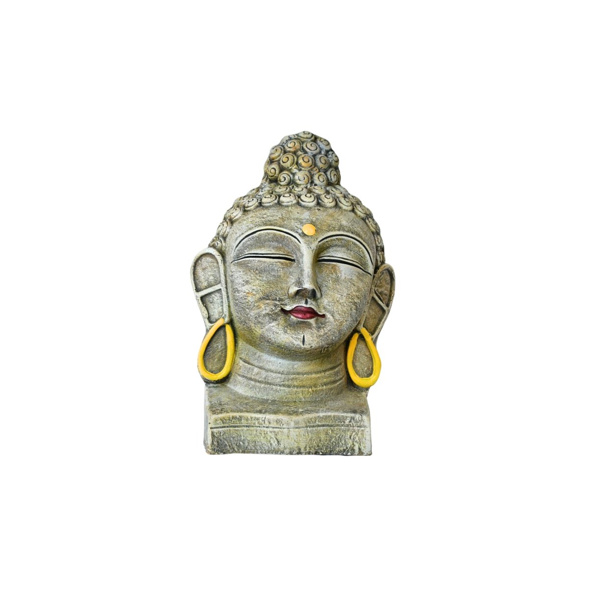 Sowpeace Large Terracotta Buddha Head: Artisan Tabletop Decor - terracotta tabletop - Sowpeace - Buddha - God Idols