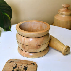 Sowpeace Large Wooden Stone Pestle: Artisan Home Accent - Additional View