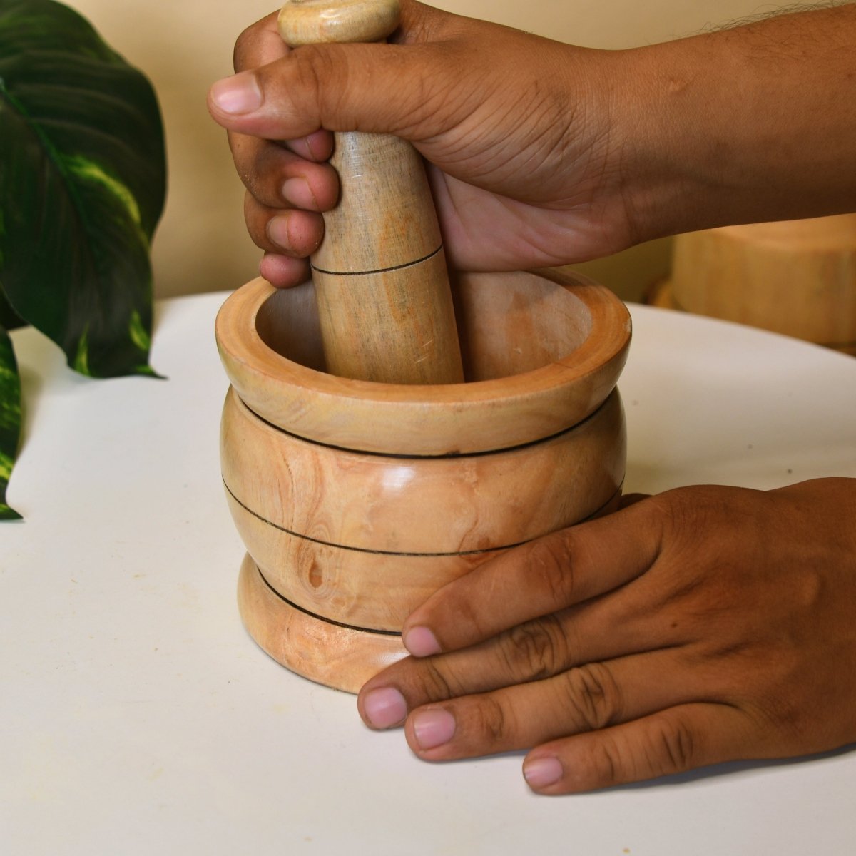 Sowpeace Large Wooden Stone Pestle: Artisan Home Accent - Tabletop - Sowpeace - New Arrivals - Wooden