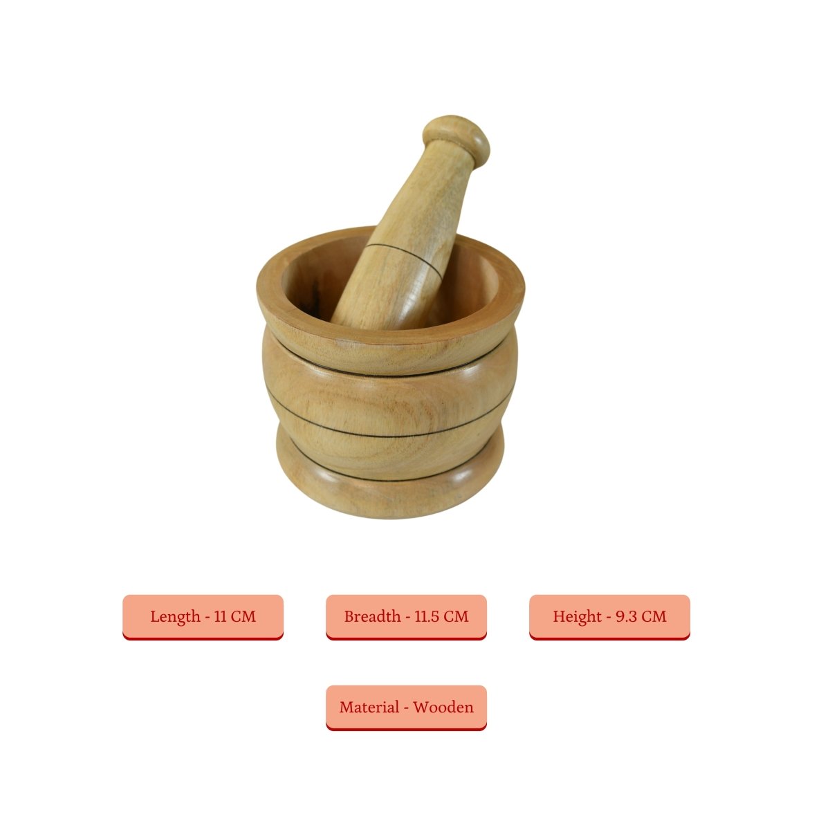 Sowpeace Large Wooden Stone Pestle: Artisan Home Accent - Tabletop - Sowpeace - New Arrivals - Wooden