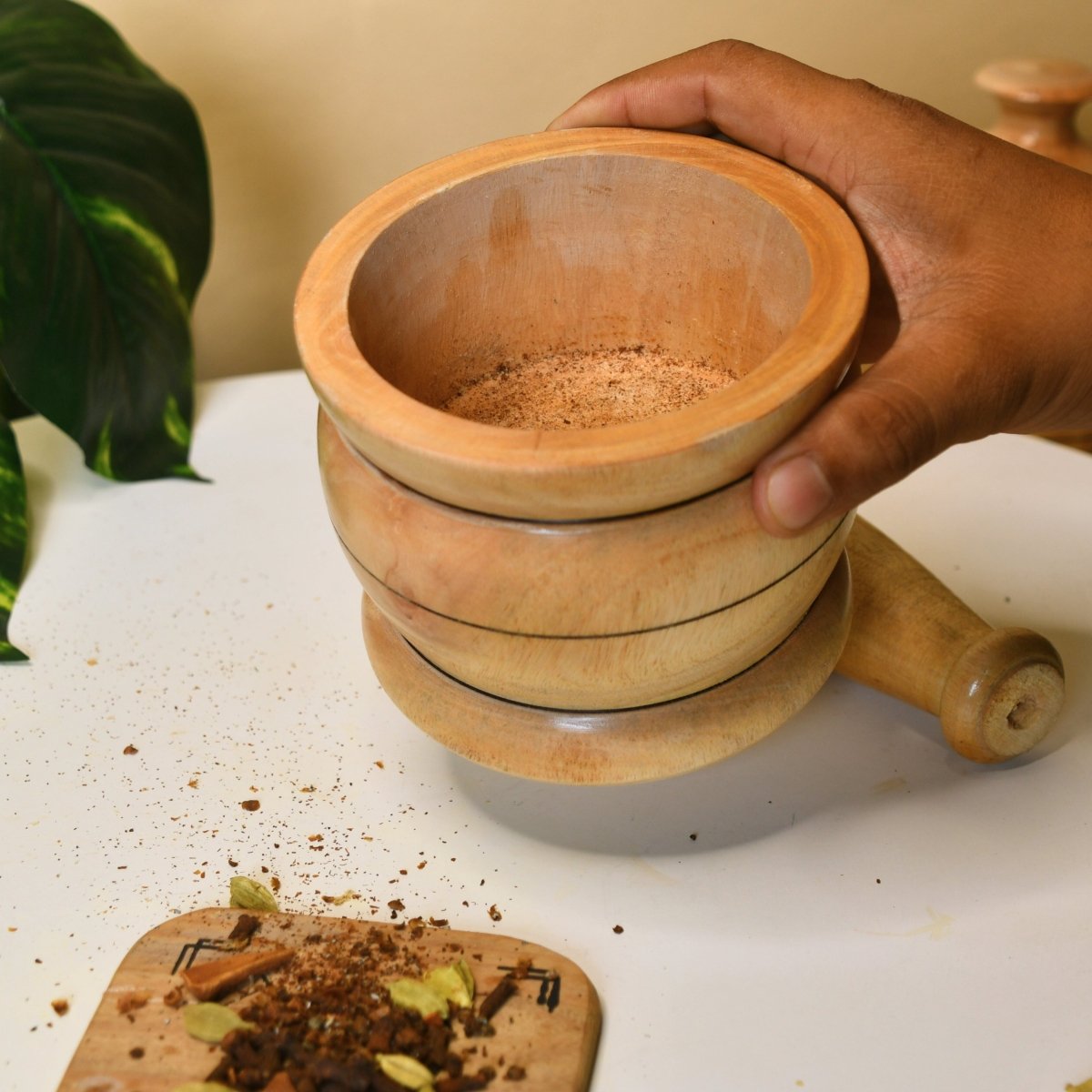 Sowpeace Large Wooden Stone Pestle: Artisan Home Accent - Tabletop - Sowpeace - New Arrivals - Wooden