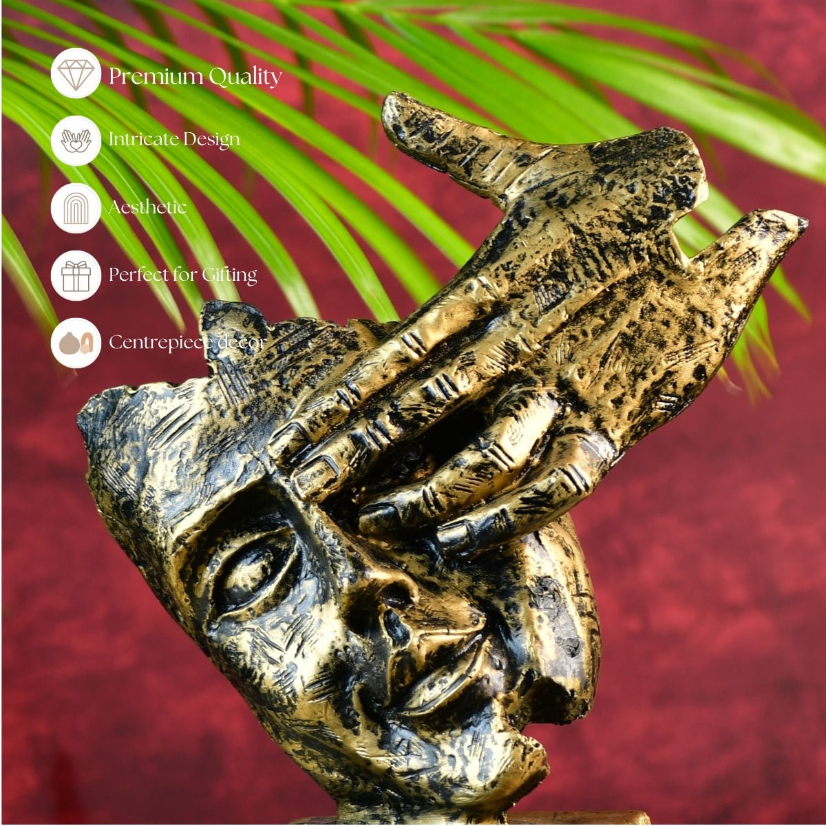Sowpeace Resin Hand - on - Face Sculpture – Trendy Home Decor Accent & Unique Gift Idea - Decor - Sowpeace - 
