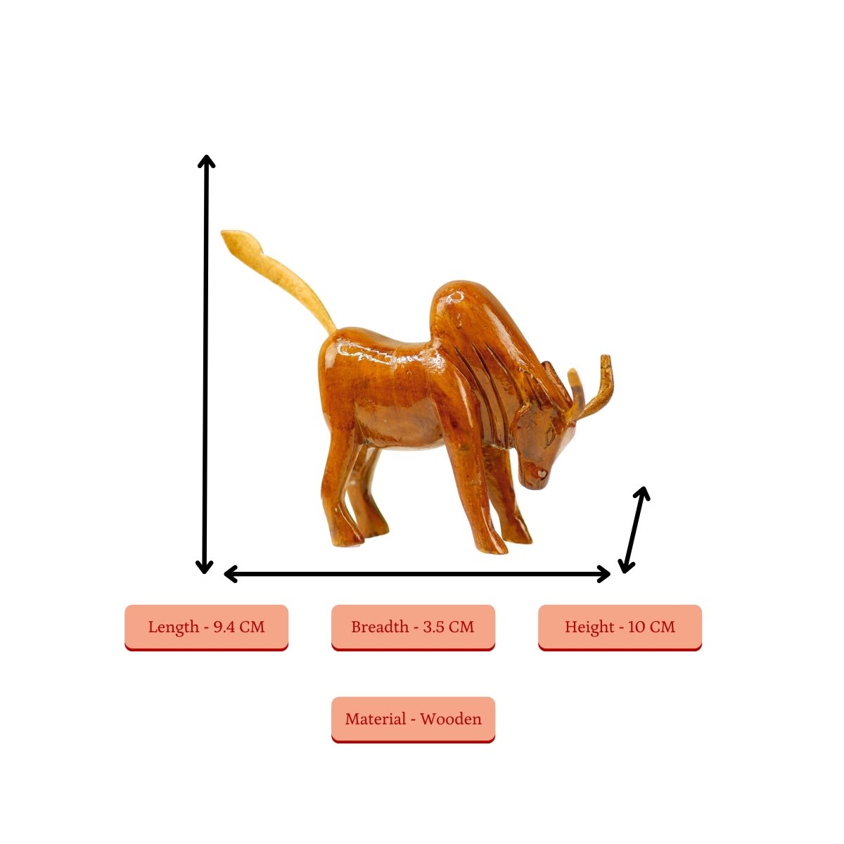 Sowpeace Small Wooden Ox: Artisan Home Decor - Tabletop - Sowpeace - Animal - New Arrivals