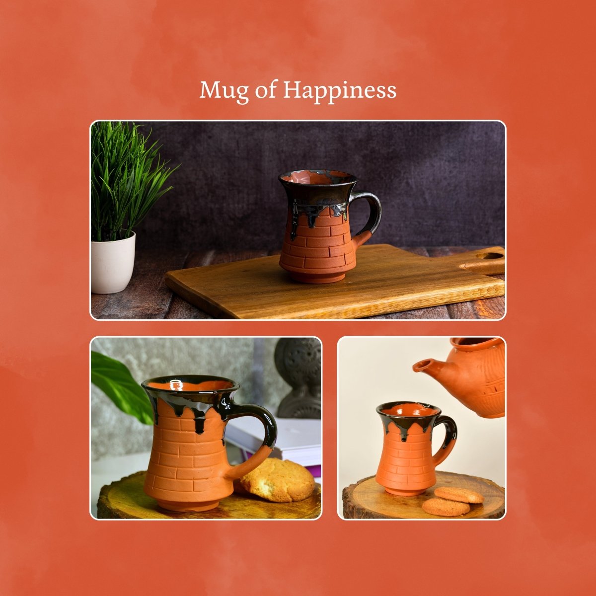 Sowpeace Terracotta Coffee Mug of Smile - Sowpeace - New Arrivals - Terracotta Coffee mug