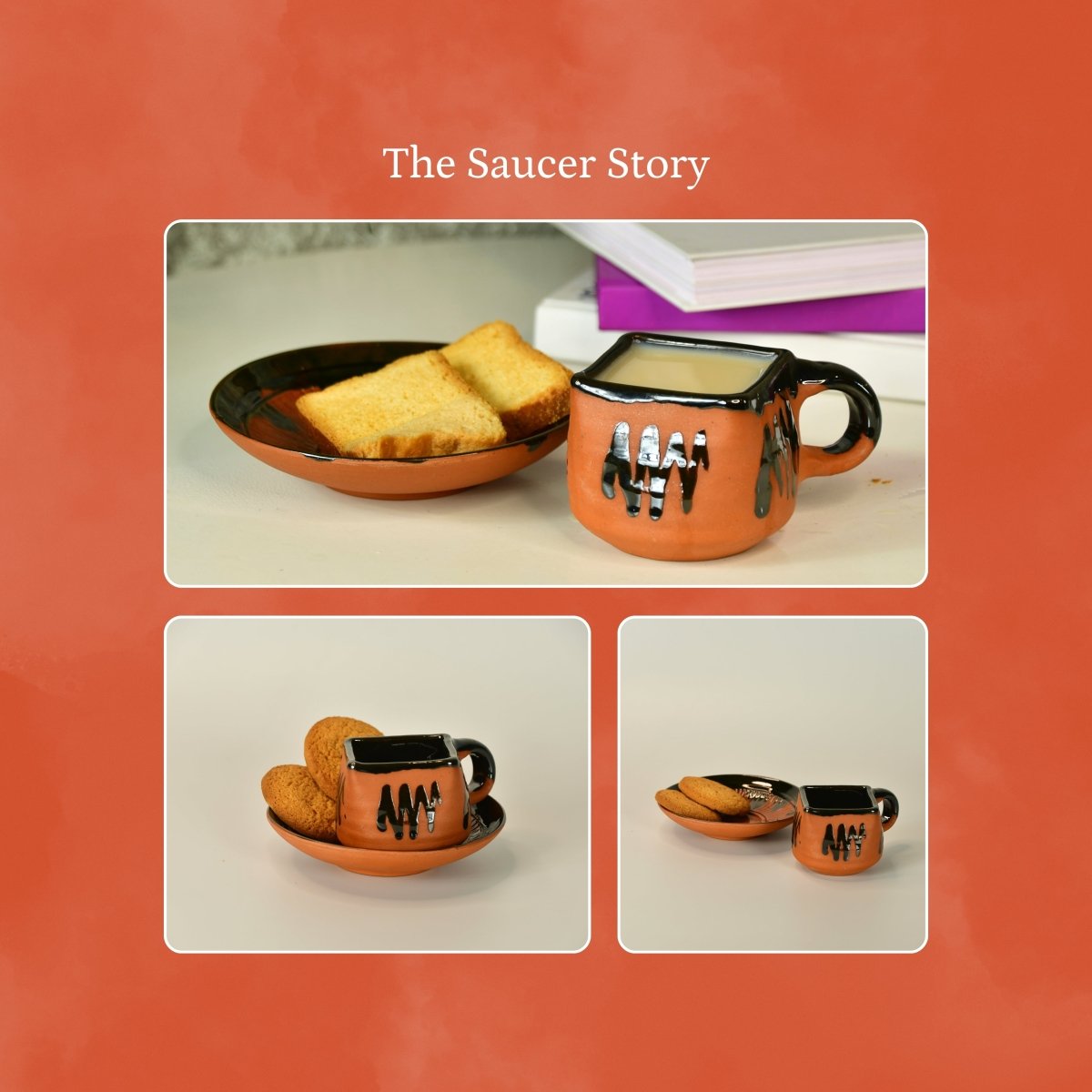 Sowpeace Terracotta Tea Cup Square - Sowpeace - New Arrivals - Terracotta Tea set