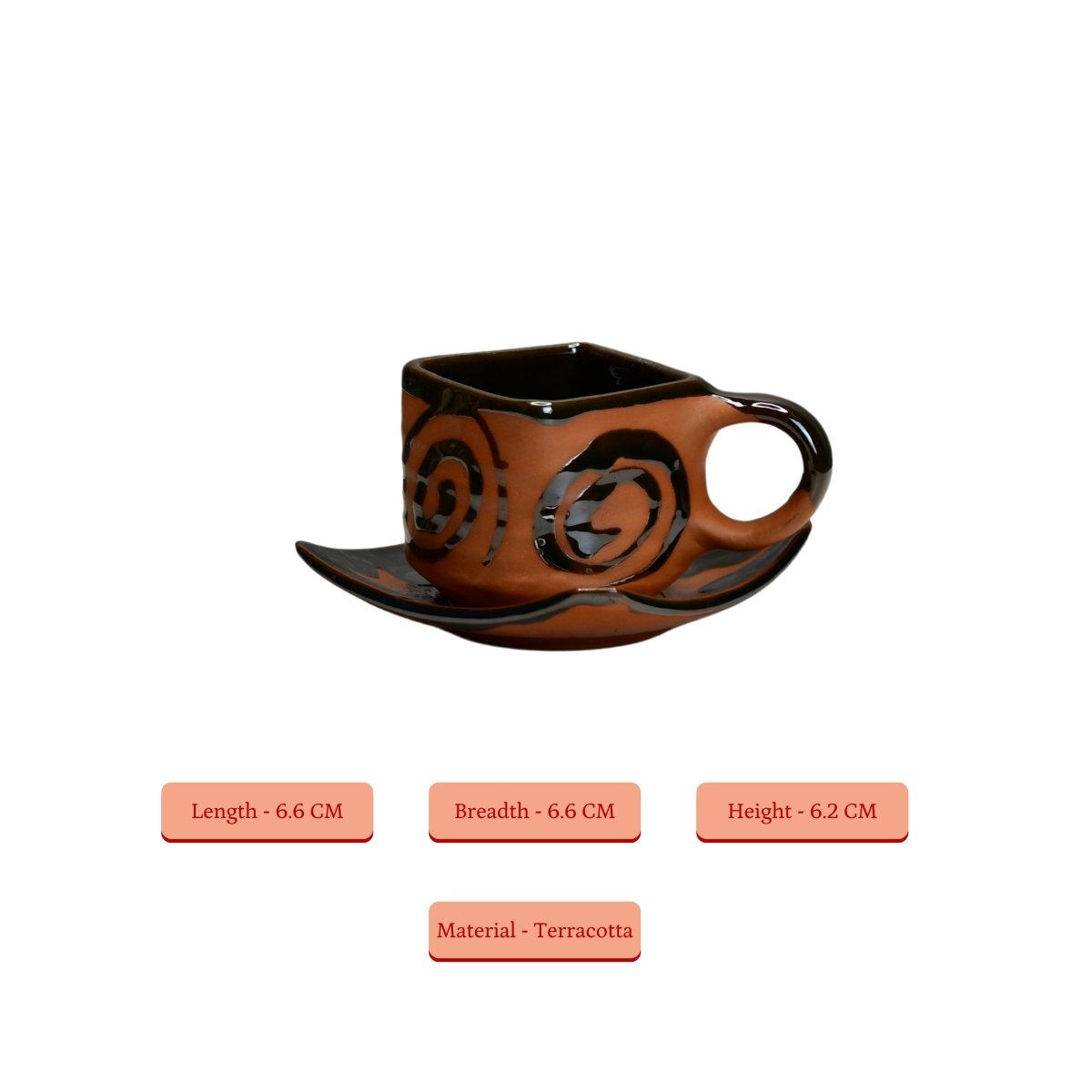 Sowpeace Terracotta Tea Cup Square - Sowpeace - New Arrivals - Terracotta Tea set